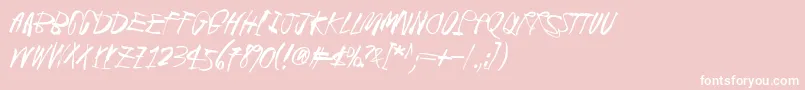 BlackCrowKing Font – White Fonts on Pink Background