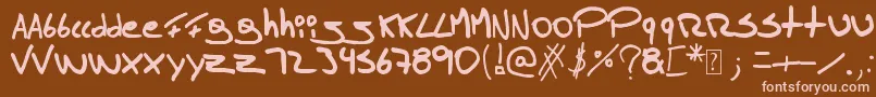Więcej informacji o czcionce Tomasmassu Czcionka Tomasmassu – różowe czcionki na brązowym tle