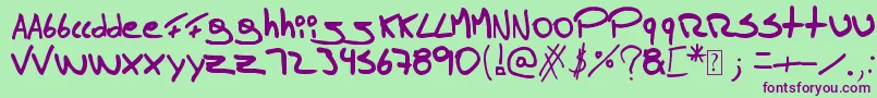 Tomasmassu Font – Purple Fonts on Green Background