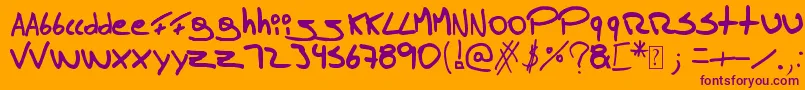 Tomasmassu Font – Purple Fonts on Orange Background