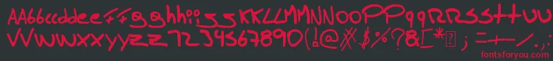 Tomasmassu Font – Red Fonts on Black Background