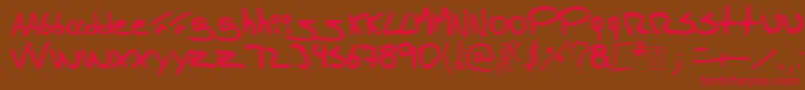 Tomasmassu Font – Red Fonts on Brown Background