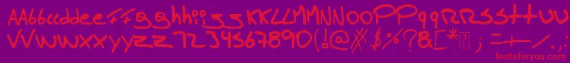 Tomasmassu Font – Red Fonts on Purple Background