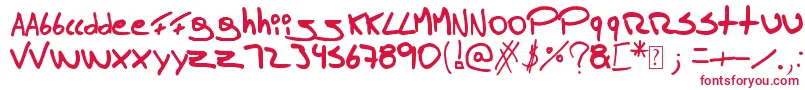 フォントTomasmassu – 赤い文字