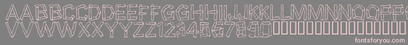 Wreckage Font – Pink Fonts on Gray Background