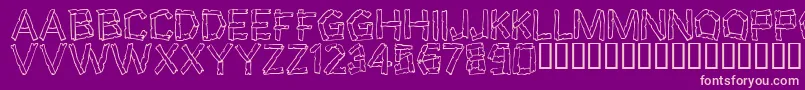 Wreckage Font – Pink Fonts on Purple Background