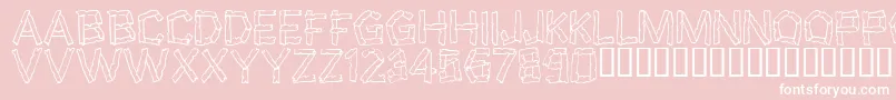 Wreckage Font – White Fonts on Pink Background