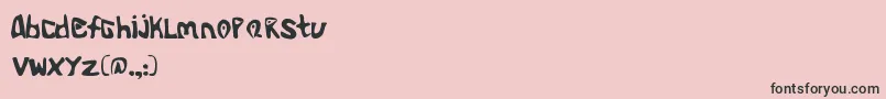 Fonte AlienoidFlux – fontes pretas em um fundo rosa