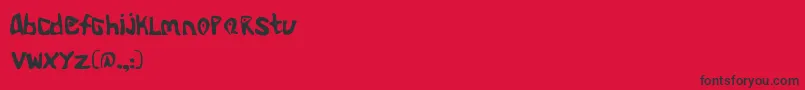 AlienoidFlux Font – Black Fonts on Red Background