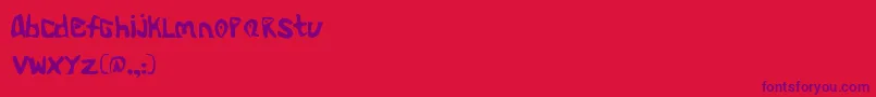 AlienoidFlux Font – Purple Fonts on Red Background