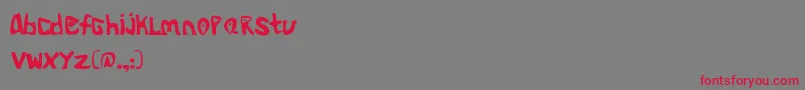 フォントAlienoidFlux – 赤い文字の灰色の背景