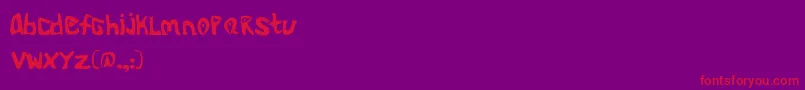 AlienoidFlux Font – Red Fonts on Purple Background
