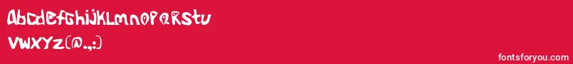 AlienoidFlux Font – White Fonts on Red Background
