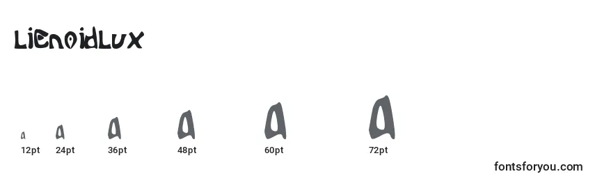 AlienoidFlux Font Sizes