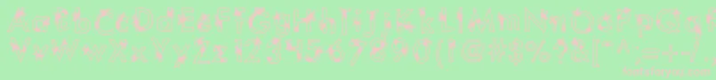 Kbribbonsandbows Font – Pink Fonts on Green Background