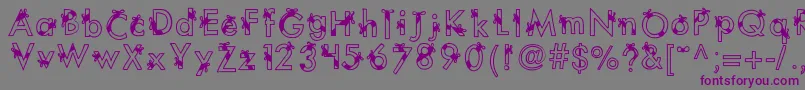 Kbribbonsandbows Font – Purple Fonts on Gray Background