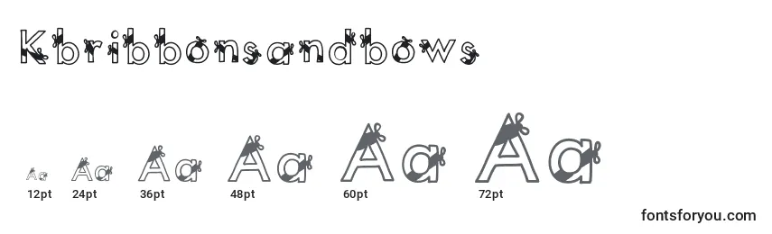 Размеры шрифта Kbribbonsandbows