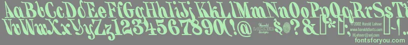 BackhandBrush Font – Green Fonts on Gray Background