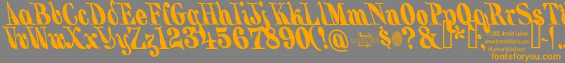 BackhandBrush Font – Orange Fonts on Gray Background