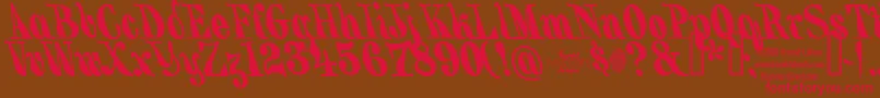 BackhandBrush Font – Red Fonts on Brown Background