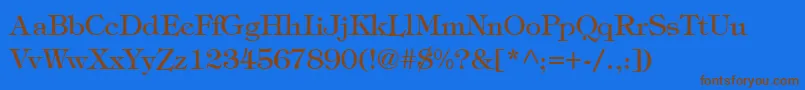 SophisticateLightSsiLight Font – Brown Fonts on Blue Background