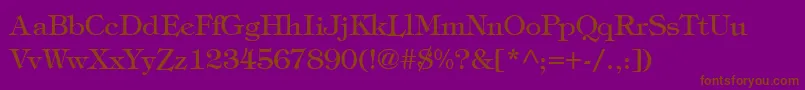 SophisticateLightSsiLight Font – Brown Fonts on Purple Background