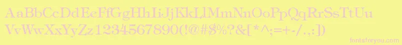 SophisticateLightSsiLight Font – Pink Fonts on Yellow Background