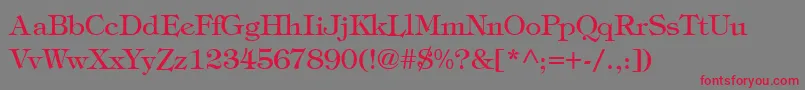 SophisticateLightSsiLight Font – Red Fonts on Gray Background