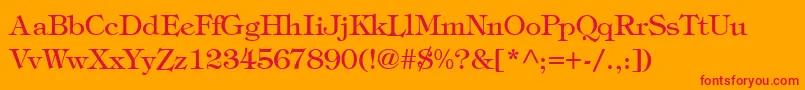 SophisticateLightSsiLight Font – Red Fonts on Orange Background