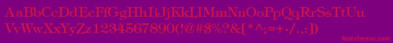 SophisticateLightSsiLight Font – Red Fonts on Purple Background