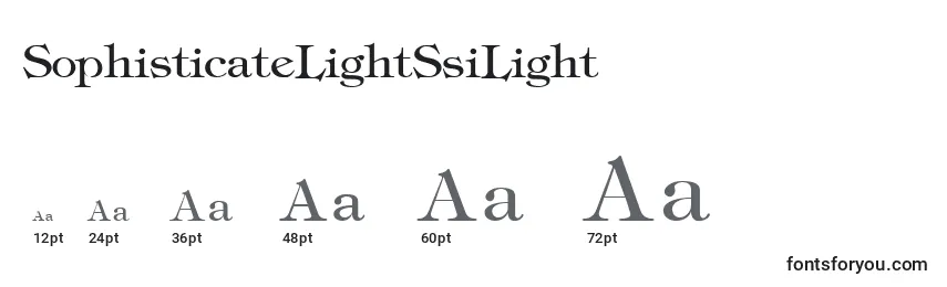 Размеры шрифта SophisticateLightSsiLight