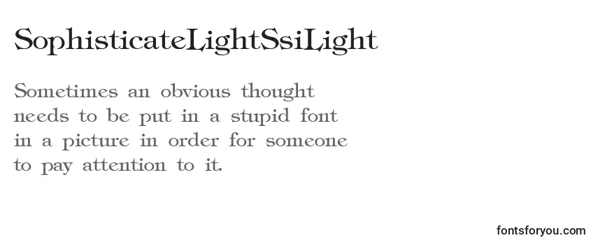 Шрифт SophisticateLightSsiLight