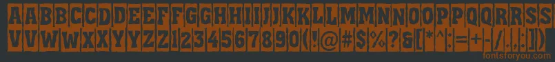 Assua11 Font – Brown Fonts on Black Background