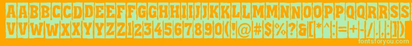 Assua11 Font – Green Fonts on Orange Background