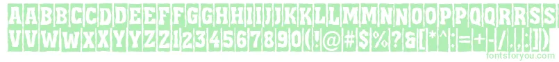 Assua11 Font – Green Fonts on White Background