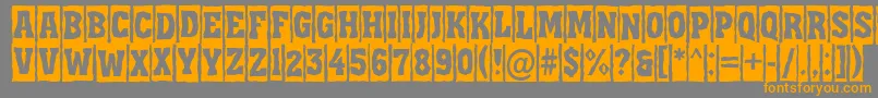 Assua11 Font – Orange Fonts on Gray Background