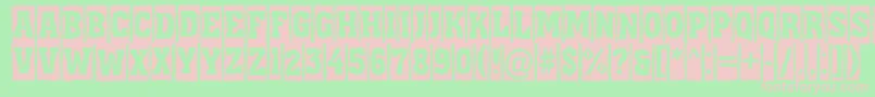 Assua11 Font – Pink Fonts on Green Background