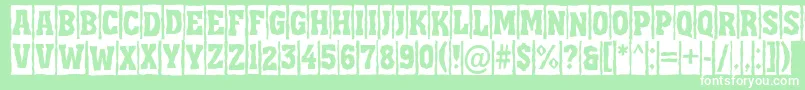 Assua11 Font – White Fonts on Green Background