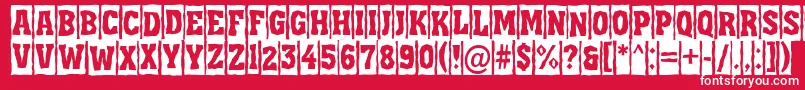 Шрифт Assua11 – белые шрифты на красном фоне