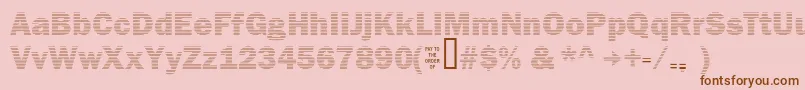 Secure23a Font – Brown Fonts on Pink Background