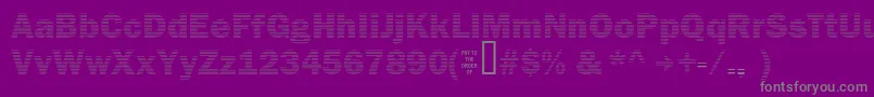 Secure23a Font – Gray Fonts on Purple Background