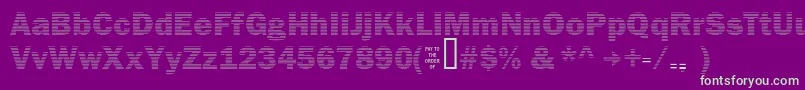 Secure23a Font – Green Fonts on Purple Background