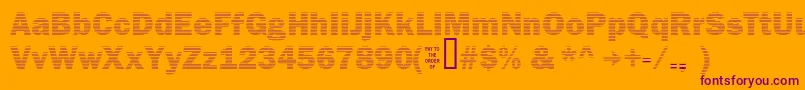 Secure23a Font – Purple Fonts on Orange Background