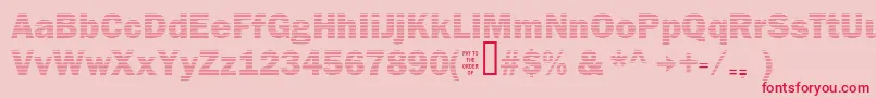 Secure23a Font – Red Fonts on Pink Background