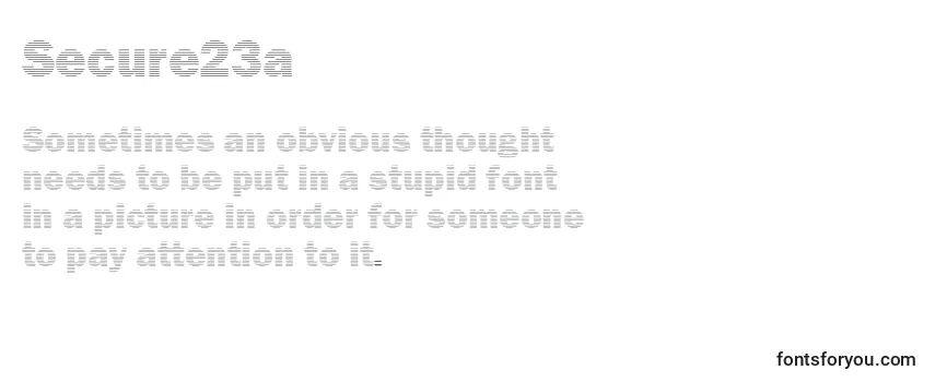 Review of the Secure23a Font