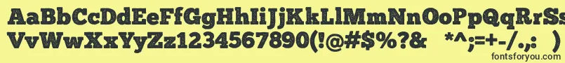 ChunkFivePrint Font – Black Fonts on Yellow Background