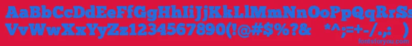 ChunkFivePrint Font – Blue Fonts on Red Background