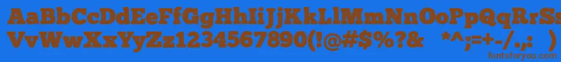 ChunkFivePrint Font – Brown Fonts on Blue Background