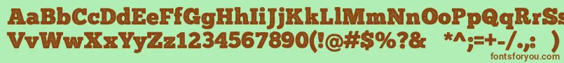 ChunkFivePrint Font – Brown Fonts on Green Background