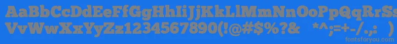 ChunkFivePrint Font – Gray Fonts on Blue Background